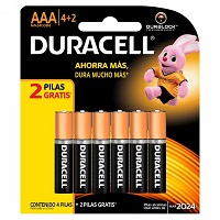Batterias Duracell - Battery - 6 AAA Alcalina